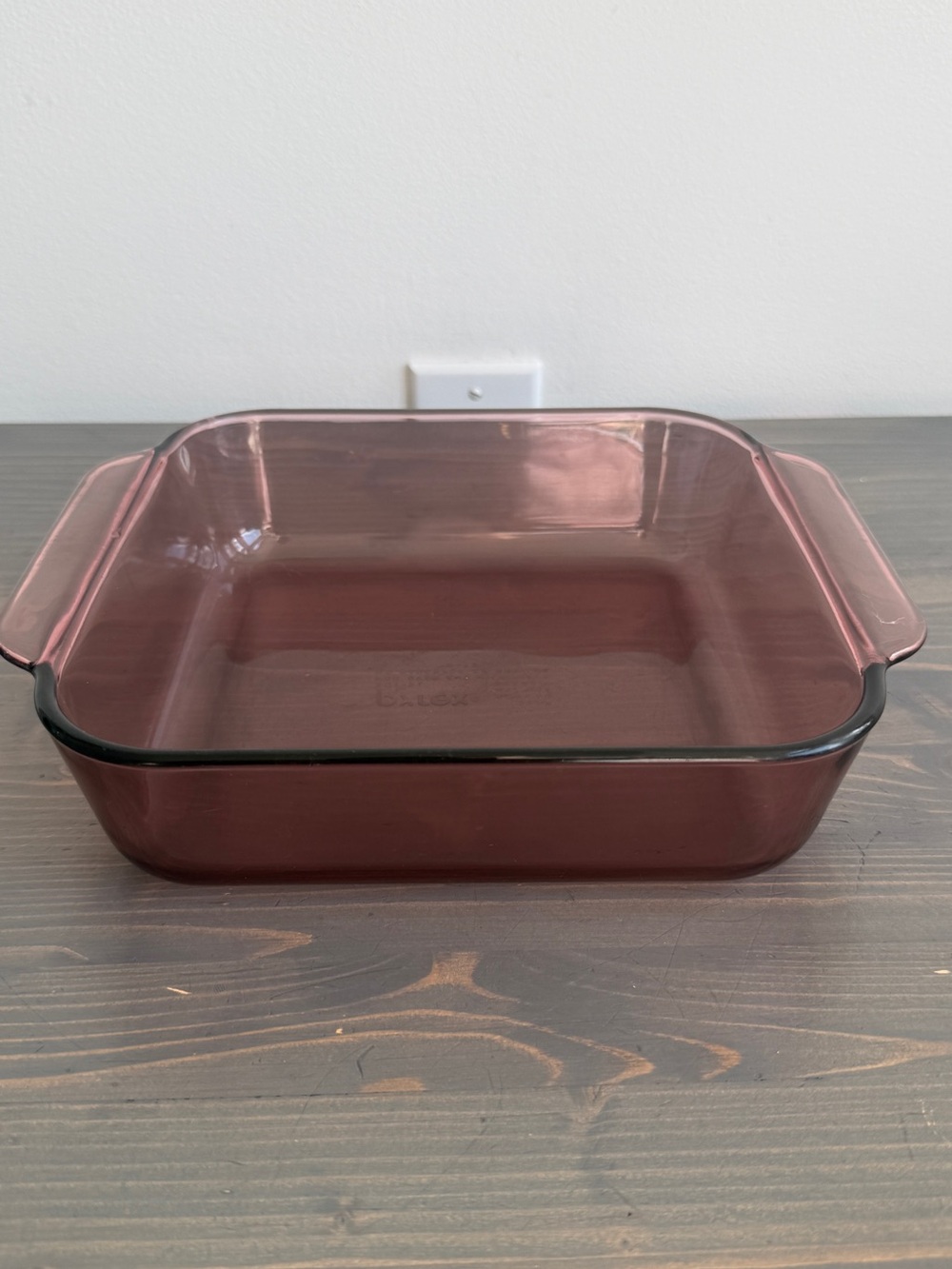 Vintage PYREX cranberry glass 8”